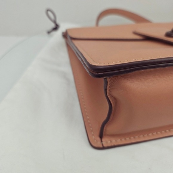 Coach Willis 1941 Top Handle Satchel Peach Leather Bag - Picture 7 of 16